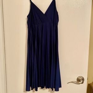 Navy Blue, empire waist dress, gently used, Size M